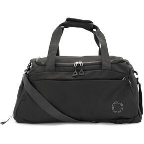Duffle Bag for Gym, Sports and Travel, Duffle Bag with Shoe Compartment and Wet Pocket, Overnight Bag, Carry On Bag Convertible Duffle Bag, Weekender Bag (Black)
