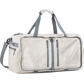 G4Free 65L Foldable Duffle Bag with Shoe Compartment for Travel Large Overnight Carry On Duffel Bag Packable for Women Men