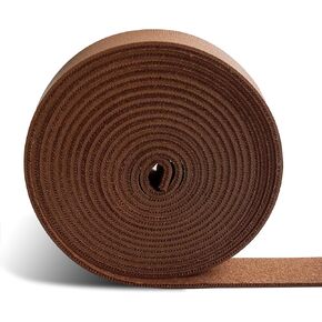1 Pcs Faux Leather Fabric Strip, 0.59 Inch Wide 78 Inches Long, Single Sided Vegan Leather Strips Flat Leather Cord for DIY Craft, Belts, Garment Making Lacing, Straps (Dark Brown)
