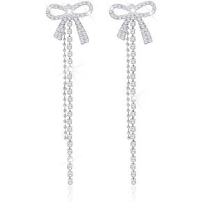 Pearl Bow Earrings for Women Pearl Earrings Elegant Ribbon Earrings Sweet Bow Knot Stud Earrings Bridal Earrings for Wedding Party Prom Valentines Day Gifts for Teen Girls