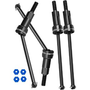 #45 Steel RC Drive Shaft Axles Upgrades Part for 1/18 Granite Grom RC,Front Rear CVD Driveshafts Universal Shafts Hops up,Black(4PCS)