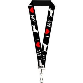 Buckle-Down Men's Lanyard-Dachshund Dog, Multicolor, Standard