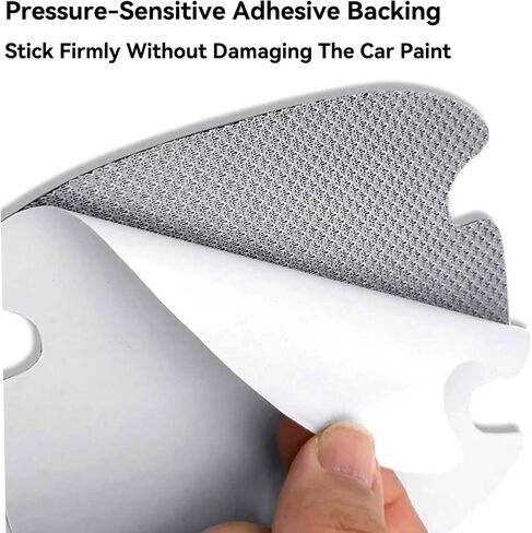 8PCS Stylish Car Door Handle Scratch Protectors, Tri-Color 3 Colors Carbon Fiber Car Door Handle Bowl Sticker, Universal Car Door Handle Paint Guard Cover,Personalized Door Handle Cup Protector in Saudi Arabia
