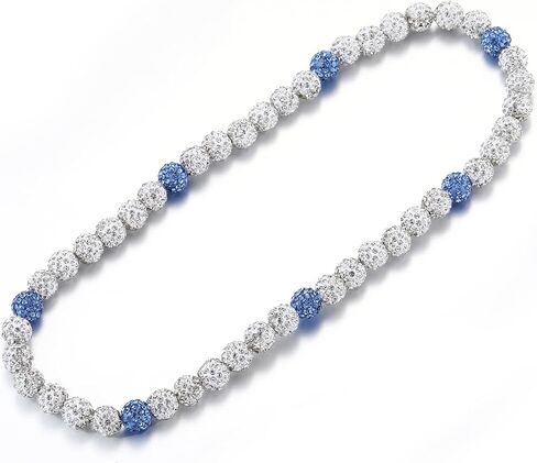 RWQIAN Baseball Beaded Necklace for Men Boys,Bling Baseball Necklace with Baseball Drip Chains Inspired Accessory Diamond Necklaces Rhinestone Making Jewelry Baseball Team Athletes Gifts in Kuwait