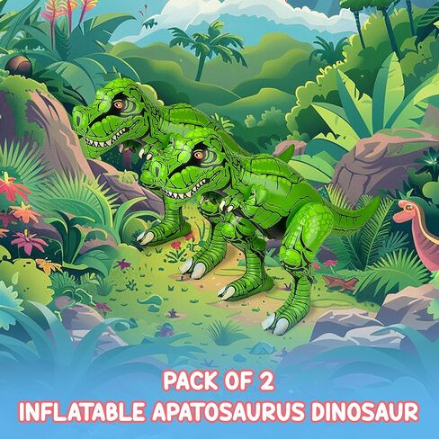 ديناصور رابتور قابل للنفخ من فورست آند تويلفث، بطول 2 قدم، ديكور مثالي لحفلات حمام السباحة، وحفلات أعياد الميلاد، والمنزل، ولعبة تعليمية ممتعة، عبوة من قطعتين (رابتور) in Kuwait