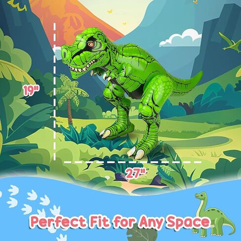 ديناصور رابتور قابل للنفخ من فورست آند تويلفث، بطول 2 قدم، ديكور مثالي لحفلات حمام السباحة، وحفلات أعياد الميلاد، والمنزل، ولعبة تعليمية ممتعة، عبوة من قطعتين (رابتور) in Kuwait