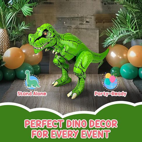 ديناصور رابتور قابل للنفخ من فورست آند تويلفث، بطول 2 قدم، ديكور مثالي لحفلات حمام السباحة، وحفلات أعياد الميلاد، والمنزل، ولعبة تعليمية ممتعة، عبوة من قطعتين (رابتور) in Kuwait