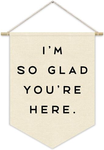 XYDEG I'm So Glad You're Here Welcome Sign Banner,Therapy Office Decor Classroom Decor Classroom Decorations,Welcome Sign For Classroom,Therapist Gifts in Saudi Arabia