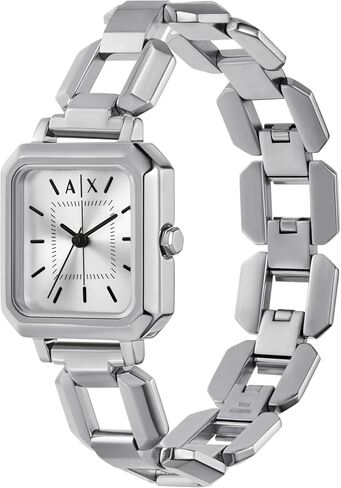 AX Armani Exchange Women's Watch, Square Watch for Women with Stainless Steel or Leather Band in Saudi Arabia