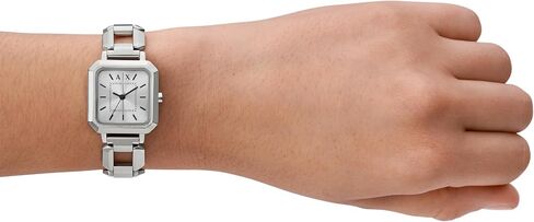 AX Armani Exchange Women's Watch, Square Watch for Women with Stainless Steel or Leather Band in Saudi Arabia
