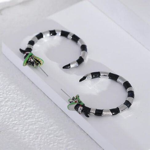 Coral Snake Earrings Halloween Horror Snake Hoop Earrings Gothic Earrings for Women Cosplay Costume Halloween Accessories in Saudi Arabia