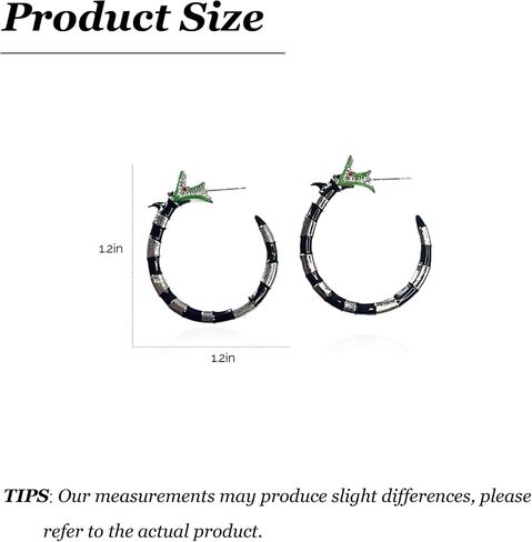 Coral Snake Earrings Halloween Horror Snake Hoop Earrings Gothic Earrings for Women Cosplay Costume Halloween Accessories in Saudi Arabia