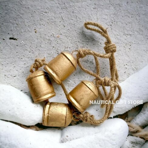 Vintage Replica Harmony Cow Bells Cluster, 4 inch, Wall Hanging Decor, Christmas Tree Ornament, Gold in Saudi Arabia