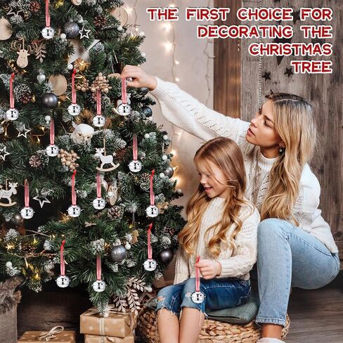 leitee 30 جهاز كمبيوتر شخصى عيد الميلاد صدق جرس الحلي الفضة مزلقة الرنة جرس السائبة سانتا هدية جرس جلجل جرس عيد الميلاد حزب تفضل لشجرة عيد الميلاد ديكور المنزل مع أكياس بطاقة الشريط الأورجانزا in Kuwait