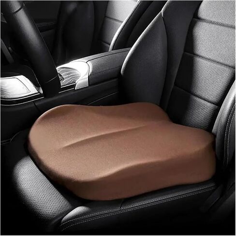 Adult Booster Car Seat Cushion, Car Seat Driver Height Boost Mat Memory Foam Car Seat Cushions Pad to Raise Height 3 inches for Car Truck Home Office Chair(Brown) in Saudi Arabia