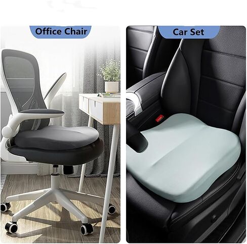 Adult Booster Car Seat Cushion, Car Seat Driver Height Boost Mat Memory Foam Car Seat Cushions Pad to Raise Height 3 inches for Car Truck Home Office Chair(Brown) in Saudi Arabia