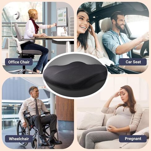 Adult Booster Car Seat Cushion, Car Seat Driver Height Boost Mat Memory Foam Car Seat Cushions Pad to Raise Height 3 inches for Car Truck Home Office Chair(Brown) in Saudi Arabia