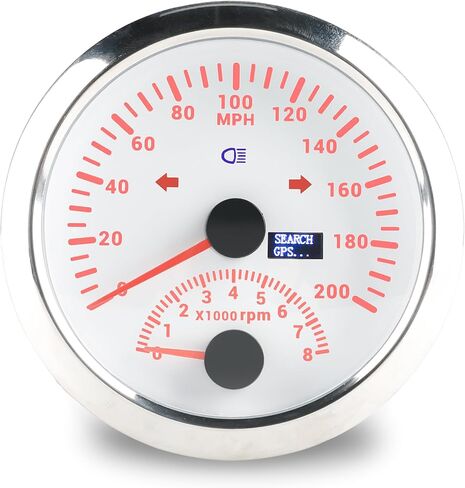 WATERWICH GPS Speedometer 0-200MPH+8000RPM Tachometer for All Vehicles Ships Boats Yachts in Saudi Arabia
