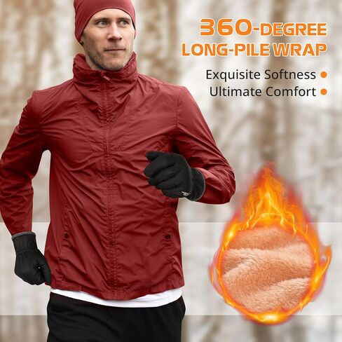 ATERCEL Gloves for Cold Weather Men Women Warm Winter Gloves Touchscreen Function, Windproof Gloves for Running, Driving in Saudi Arabia