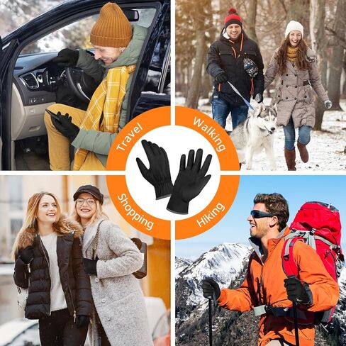 ATERCEL Gloves for Cold Weather Men Women Warm Winter Gloves Touchscreen Function, Windproof Gloves for Running, Driving in Saudi Arabia