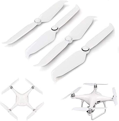 4 قطع مراوح بديلة منخفضة الضوضاء دعامة 9455S شفرات لـ DJI Phantom 4 Pro V2.0/Phantom 4 Pro/Phantom 4 مراوح متقدمة باللون الأبيض in Saudi Arabia