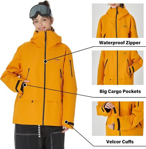 SNOWVERB Baggy Snowboard Jackets Waterproof Warm Ski Coats Lightweight Outdoor Sports Jackets for Women and Men in Saudi Arabia