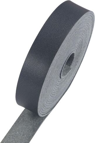 CDY Faux Leather Strap 1 Inch Wide 200 Inches Long Leather Strip for DIY Craft Projects,Soft Leather Straps 2mm Thick Very Suitable for Traction Ropes, Bag Straps (Black) in Kuwait