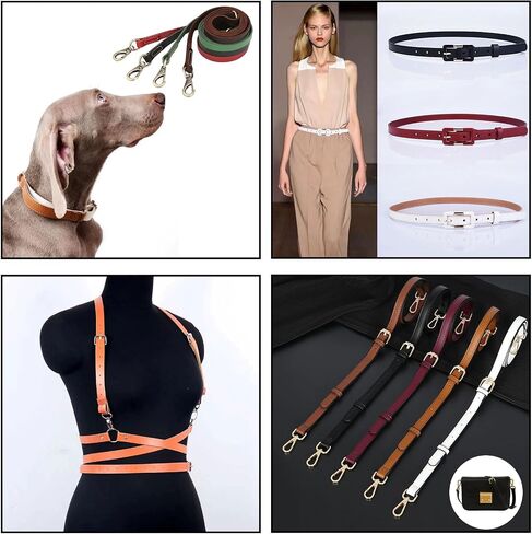CDY Faux Leather Strap 1 Inch Wide 200 Inches Long Leather Strip for DIY Craft Projects,Soft Leather Straps 2mm Thick Very Suitable for Traction Ropes, Bag Straps (Black) in Kuwait