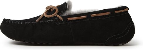 Fireside by Dearfoams Men's Victor Shearling Moccasin with Tie Slipper in Kuwait