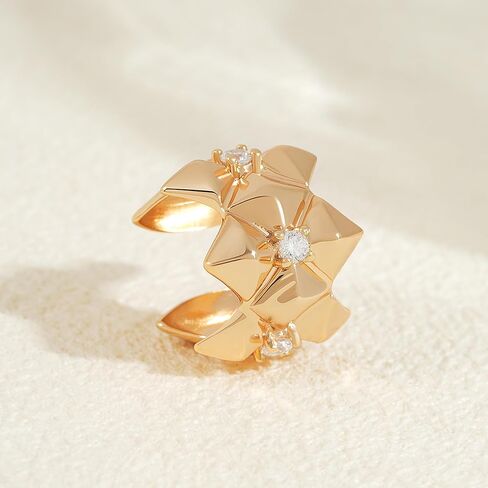 FETTERO أقراط أذن للنساء غير مثقوبة مطلية بالذهب عيار 14 قيراط أقراط أذن مكعبة من الزركونيا أقراط ملفوفة بمشبك على أقراط الكفة الغضروفية - مفردة in Kuwait