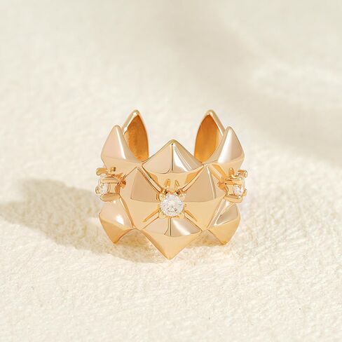 FETTERO أقراط أذن للنساء غير مثقوبة مطلية بالذهب عيار 14 قيراط أقراط أذن مكعبة من الزركونيا أقراط ملفوفة بمشبك على أقراط الكفة الغضروفية - مفردة in Kuwait