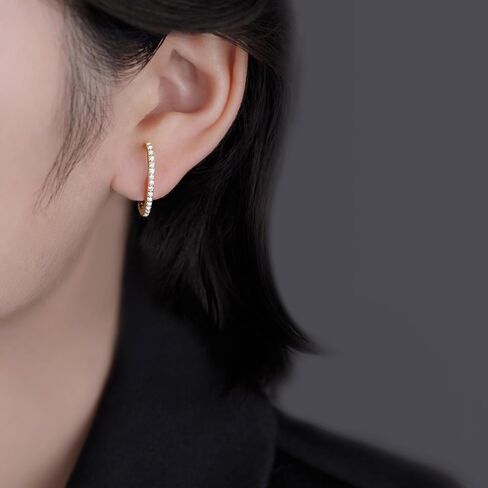 Reffeer Solid 925 Sterling Silver CZ Crawler Earrings for Women Teens Post Wrap Earrings Cuff Stud Earrings in Saudi Arabia