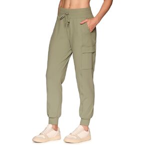 بنطال رياضي نسائي من RBX Activewear، بنطال رياضي خفيف الوزن وناعم بطول كامل مع جيوب