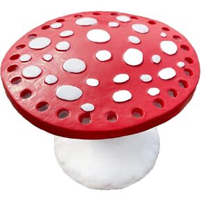 1 PC Cute Mushroom Earring Holder Mushroom Jewelry Holder Earring Display Holder Stand Earring Organizer Christmas Birthday Gift Tabletop Ornament Room Decoration(Red)