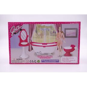 Girl's Favorite/Gloria Bathroom Play Set Doll Furniture (No. 3013)