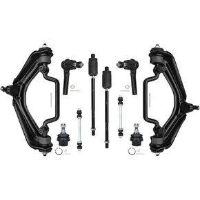Front Upper Control Arms + Ball Joints + Sway Bars + Tie Rod Ends 2002 2003 2004 2005 for Ford Explore 2002-2005 Mercury Mountaineer Upper Control Arms kit - 10pc Set
