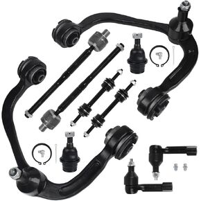 RK80306+RK80308 10SET Front Control Arm Kit fit for 2009-2014 Ford F-150 4X4 w/Ball Joints, Steering Tie Rod End, Sway Bar End Link