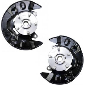 TRQ Front Wheel Bearing & Hub Assembly with Knuckle Pair for Toyota Corolla New