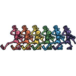 Application Dancing Skeletons Patch Black Medium