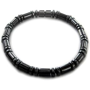 Accents Kingdom Men's Magnetic Hematite Cylindrical Bead Bracelet
