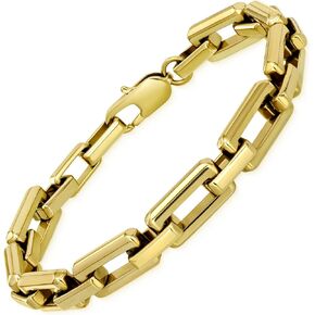 Bracelets for Men,Black Stainless Steel for Men Bracelets,Trendy Paperclip Short Bracelets Gifts for Husband Father Friends