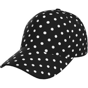 Black and White Checkered Baseball Cap Hats Adjustable Trucker Hat Outdoor Sun Cap for Men Women Dad Hat