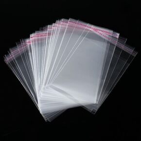 Self Sealing Glass Paper Bag, 4x6 inch 100 Transparent Plastic Glass Paper Bag - Used For Baking, Cookies, Photos, Printing, A1 Cards, Envelopes, Self Sealing Glass Paper Bag