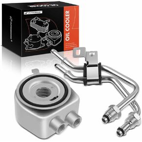 A-Premium Engine Oil Cooler with Pipe, Compatible with Chevrolet Equinox 2018-2020, Malibu 2016-2019, Camaro 2016-2020, Traverse & GMC Terrain & Cadillac CTS, ATS, CT6 & Buick Regal, Envision