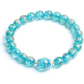 Firefly Beads Bracelet Firefly Glass Bracelet Luminous Bead Bracelet for Women Glass Mermaid Bracelet Bangles Anti Anxeity Healing Energy