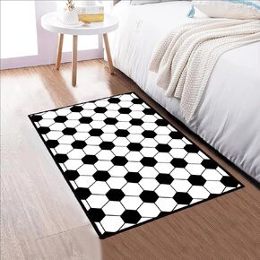 Football Field Rug for Hallways 2x6 Hallway Rugs Green Throw Rug Stain Resistant Sport Theme Area Rug Kitchen Runner Rugs Washable Rug Non-Slip Floor Carpet Runners for Bedroom,Laundry