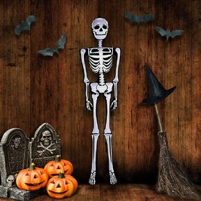 ArtCreativity Life-Size Halloween Skeleton Inflate Decoration (6ft Tall) Cute and Creepy Home Decor | for Indoor and Outdoor Use | Halloween Party Supplies, Contest Prize for Kids