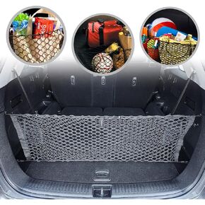 Envelope Style Automotive Elastic Trunk Mesh Cargo Net for Kia Sorento 2014-2020 - Premium Trunk Organizer and Storage - Luggage Net for SUV - Best Car Organizer for Kia Sorento