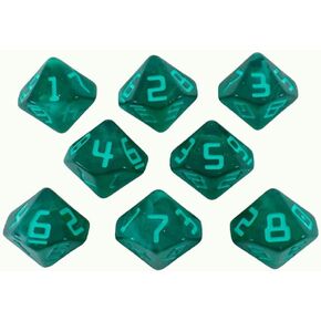Starfarer Sci-Fi D10 Dice - 'Quasar' - Dark Green with White Swirls