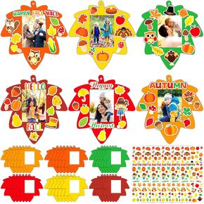 Qyeahkj 36 Sets Valentine 's Day Craft for Kids DIY Valentines Day Heart Picture Frame Craft Kit Valentine Photo Frame Craft and Arts Kit for Home Class Kindergarten Party Art Activity